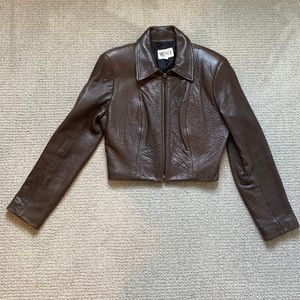 Ladies brown leather jacket. Genuine soft  leather Great condition!